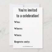 Invitation amusante à l'école technique (Dos)