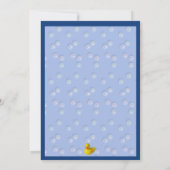 Invitation amusante au Baby shower avec douche à c (Dos)