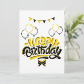 Invitation Amusante d'Anniversaire (Debout devant)