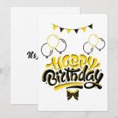 Invitation Amusante d'Anniversaire (Devant / Derrière)