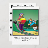 Invitation amusante de Bowling Party (Devant / Derrière)