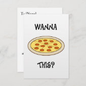 Invitation amusante de la fête de la pizza (Devant / Derrière)