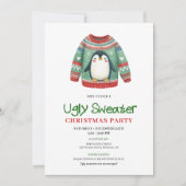 Invitation amusante de Noël au pull moche joyeux (Devant)
