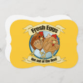 Invitation amusante de poulets (Devant / Derrière)