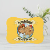 Invitation amusante de poulets (Debout devant)