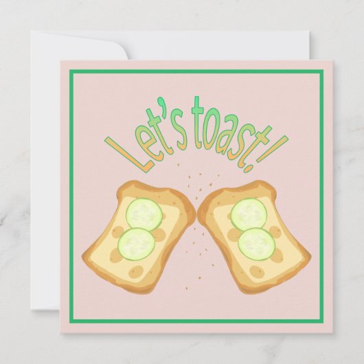 Invitation amusante de toasts (Devant)