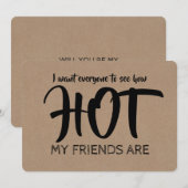 Invitation Amusante domestique d'honneur / La servante d'honn (Devant / Derrière)