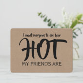 Invitation Amusante domestique d'honneur / La servante d'honn (Debout devant)