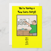 Invitation amusante du Nouvel An, (Devant / Derrière)