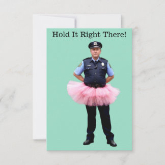 Invitation amusante du parti des policiers