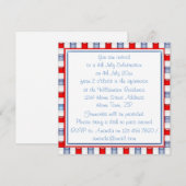 Invitation amusante du Parti patriotique rouge, bl (Devant / Derrière)