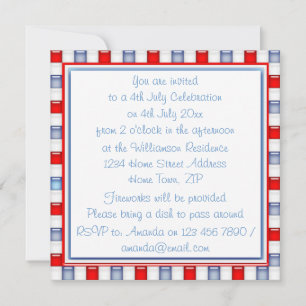Invitation amusante du Parti patriotique rouge, bl