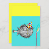 Invitation Amusante fête d'anniversaire (Devant / Derrière)