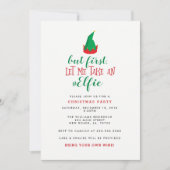 Invitation Amusante fête de Noël des elfes (Devant)