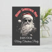 Invitation Amusante fête de Noël Joyeux (Debout devant)