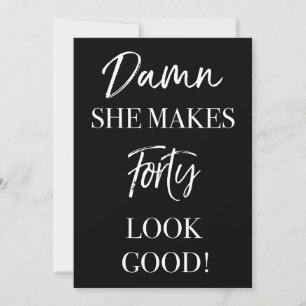 Invitation Amusante fête du 40e anniversaire