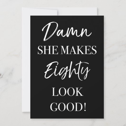 Invitation Amusante fête du 80e anniversaire (Devant)