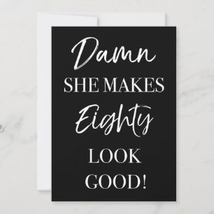 Invitation Amusante fête du 80e anniversaire