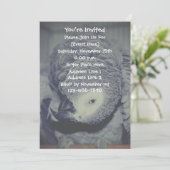 Invitation Amusante fête du perroquet gris africain (Debout devant)