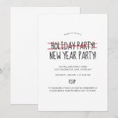 Invitation Amusante Fête moderne de fin de vacances (Devant / Derrière)