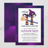 Invitation Amusante Halloween de jambes sorcières à l'envers (Devant / Derrière)