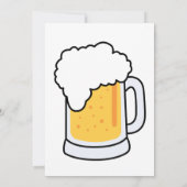 Invitation Amusante Libre Bière Joke Simple Homme 50e anniver (Dos)