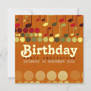 Invitation Amusante Musique Anniversaire