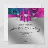 Invitation amusante pour une fête Sweet 16 avec un (Dos)