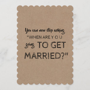 Invitation Amusante servante ou bonne d'honneur