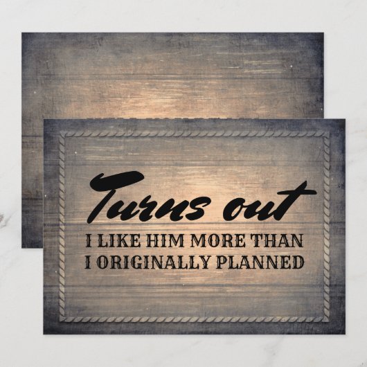 Invitation Amusante servante rustique / La servante d'honneur (Devant / Derrière)