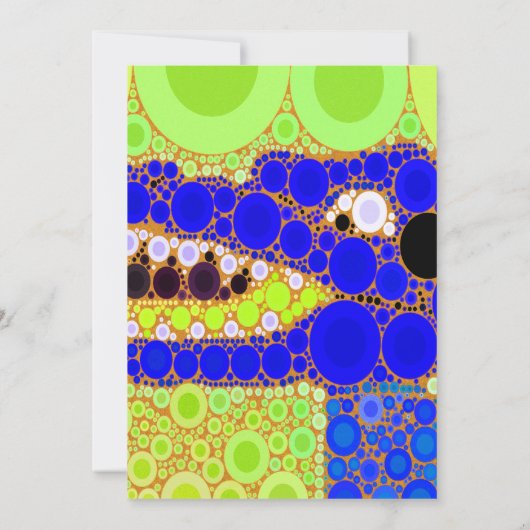 Invitation Amusants Alligator bleu Crocodile Cercles Rétro Mo (Dos)