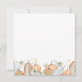 Invitation Amusants Automne Aquarelle Citrouilles Baby Sprink (Dos)
