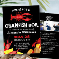 Amusants Black Crawfish Boil 3 Photo Graduation Pa