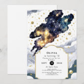 Invitation Amusants Boho Space Anniversaire (Devant / Derrière)