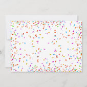 Invitation Amusants Bright Confetti Balloons Photo 8e anniver (Dos)
