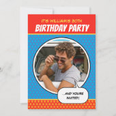 Invitation Amusants Comic Style N'importe quel âge Anniversai (Devant)