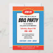 Invitation Amusants Comic Style N'importe quel âge Anniversai (Dos)