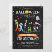 Invitation Amusants Costume d'Halloween Enfants Anniversaire  (Devant)