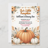 Invitation Amusants De Ferme Notre Petit Citrouille En Tourne (Devant)