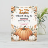 Invitation Amusants De Ferme Notre Petit Citrouille En Tourne (Debout devant)