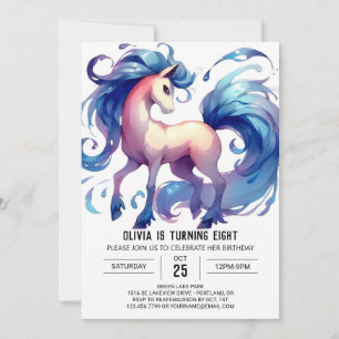 Invitation Amusants Enfants Cheval Anniversaire