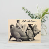 Invitation Amusants & Festive Antique Douche nuptiale Invitat (Debout devant)