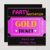 Invitation Amusants Fête d'anniversaire filles Ado Tweens Hot (Devant / Derrière)