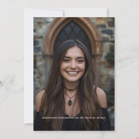 Invitation Amusants Fleur Moderne Anniversaire Fête Invitatio (Dos)