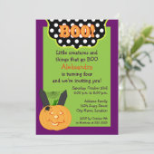 Invitation Amusants Halloween pour enfants Anniversaire (Debout devant)