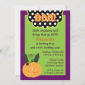 Invitation Amusants Halloween pour enfants Anniversaire (Devant)