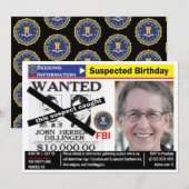 Invitation Amusants Hommes Anniversaire À La Recherche D'Info (Devant / Derrière)