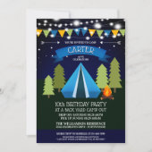 Invitation Amusants Jardin Camp Out Anniversaire Fête Invitat (Devant)
