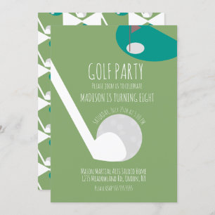 Invitation Amusants Minature Golf Ball Court Anniversaire