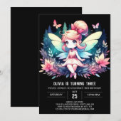 Invitation Amusants minimalistes fête anniversaire (Devant / Derrière)